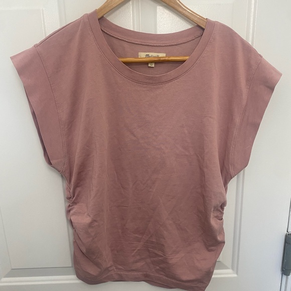 Madewell Tops - Women's Medium Madewell Hedgehog Cap Sleeve T-shirt in Mauve